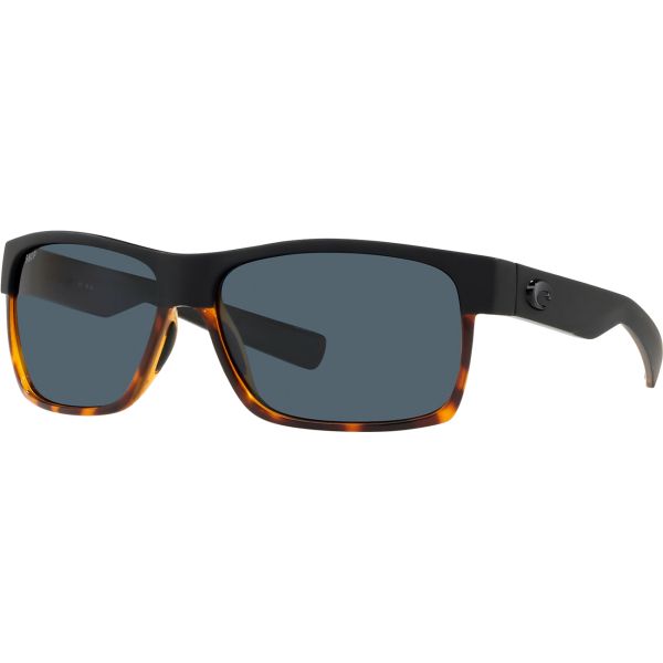 Costa Half Moon Sunglasses - Matte Black/Shiny Tortoise/Gray 580P