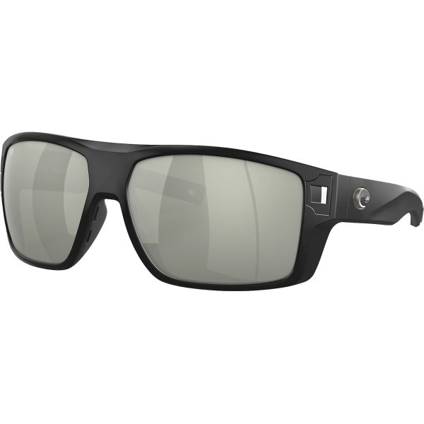 Costa Diego Sunglasses - Matte Black/Gray Silver Mirror 580G