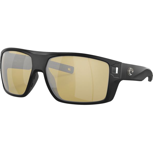 Costa Diego Sunglasses - Matte Black/Sunrise Silver Mirror 580G