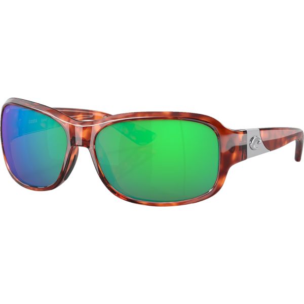 Costa Inlet Sunglasses - Tortoise Frame/Green Mirror 580P Lens