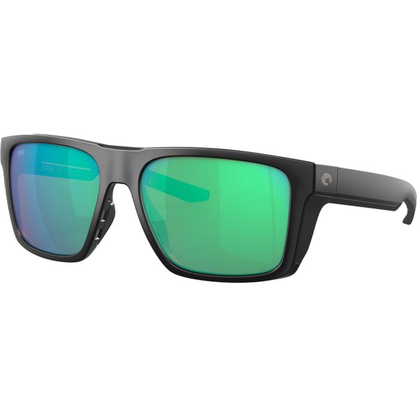 Costa Lido Sunglasses - Matte Black/Green Mirror 580G