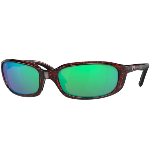 Costa Brine Sunglasses - Tortoise Frame/Green Mirror 580G Lens