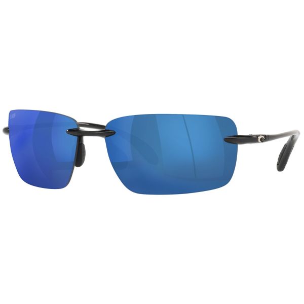 Costa Gulf Shore Sunglasses - Shiny Black/Blue Mirror - 580P