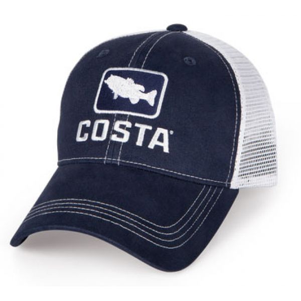 Costa Del Mar Bass Trucker X-Large Hat - Navy / White