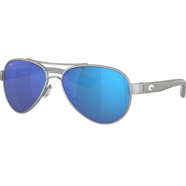 Costa Del Mar Loreto Ocearch Sunglasses - Brushed Silver/Blue Mirror 580G