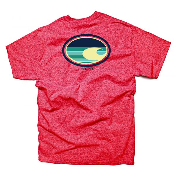 Costa Del Mar Malibu T-Shirt - Red Heather