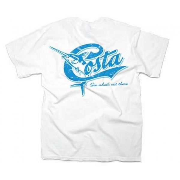 Costa Del Mar Retro T-Shirt White - Large