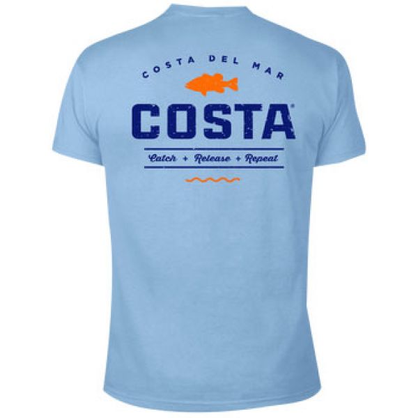 Costa Del Mar Top Water Short Sleeve Shirt - Light Blue