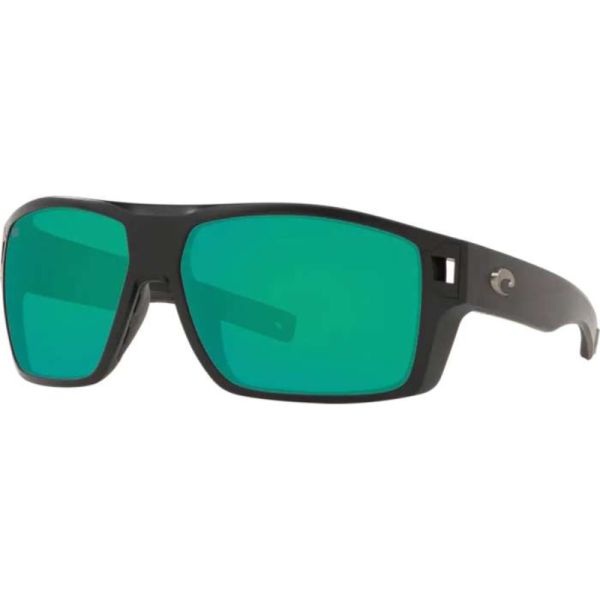 Costa Diego Sunglasses - Matte Black/Green Mirror 580G