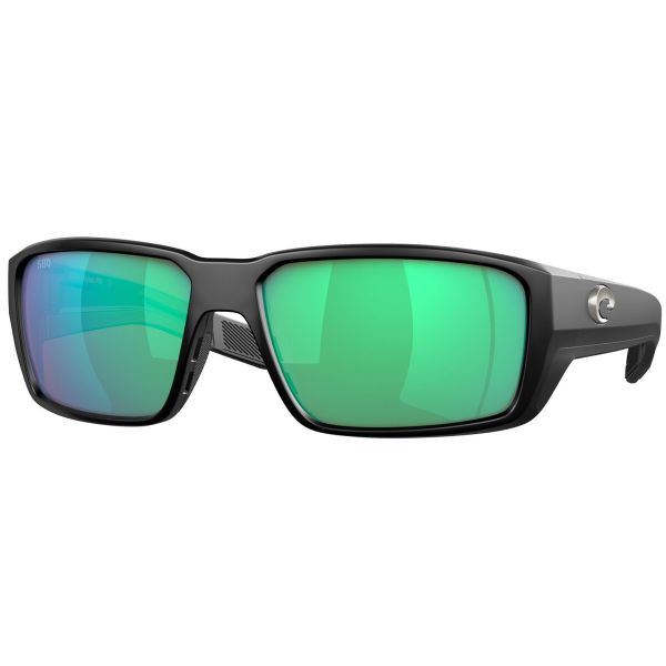 Costa Fantail Pro Sunglasses - Matte Black/Green Mirror 580G