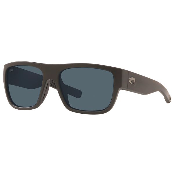 Costa Sampan Sunglasses - Matte Black Frame/Gray 580P Lens