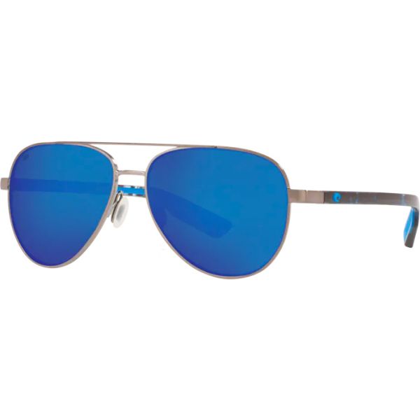 Costa Peli Sunglsses - Brushed Gunmetal Frame/Blue Mirror 580G Lens