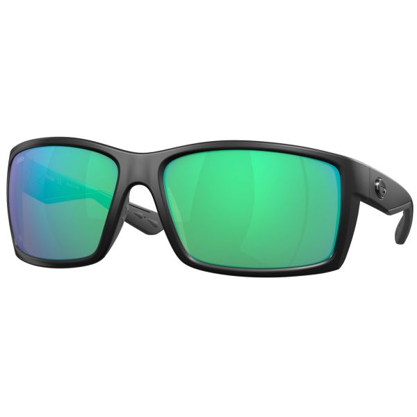 Green Mirror 580P Plastic Polar Costa Del Mar Reefton Sunglasses RFT 01 Black 