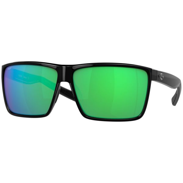 Costa Rincon Sunglasses - Shiny Black Frame/Green Mirror 580P