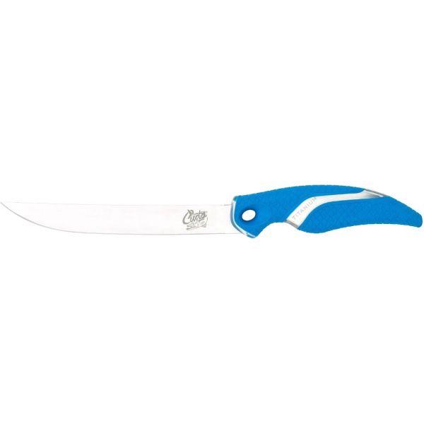 Cuda 18090 Blue Titanium Bonded 7'' Wide Fillet Knife