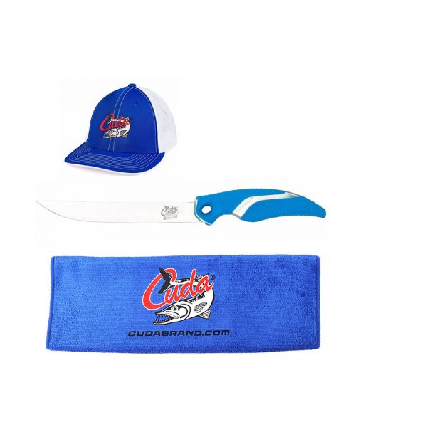 Cuda Fillet Knife/Hat/Towel Kit