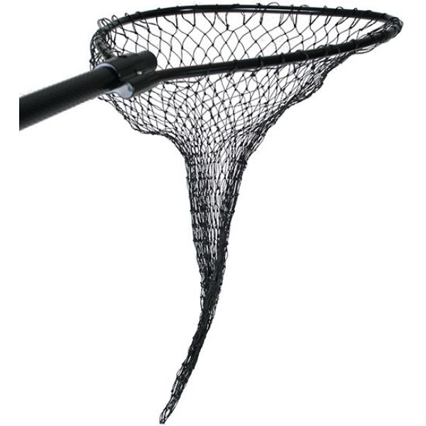 Cumings B-DS-2-SAW Black Deluxe Boat Net 18in x 22in Bow 30in Handle