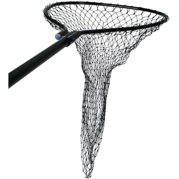 Cumings B-DS-3-SAW Black Deluxe Boat Net 21.5in x 26in Bow 36in Handle