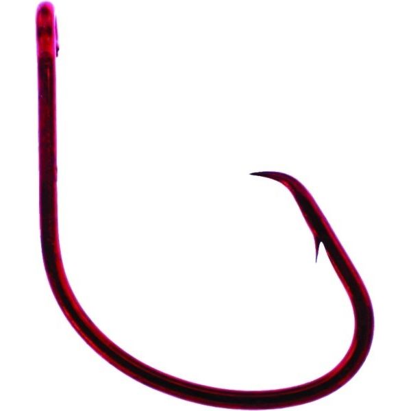 Daiichi D84Z Light Circlechunk Circle Hook - Bleeding Red - 1/0 - 7pk