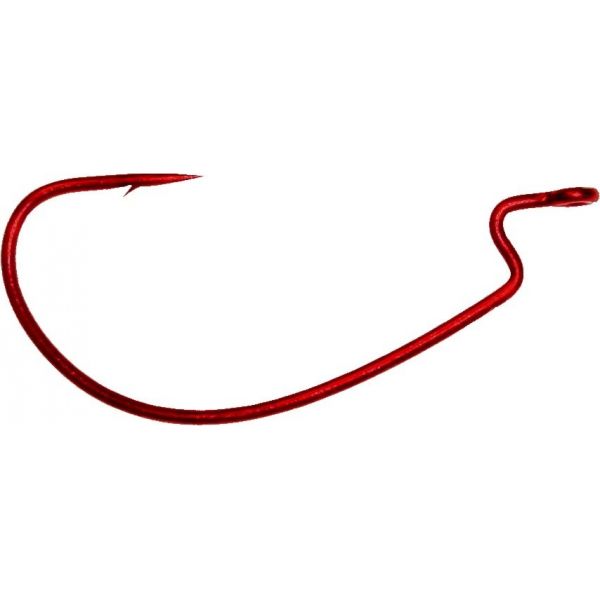 Daiichi D46Z Fatgap Worm/Tube Hooks - Bleeding Bait Red - 2/0 - 6pk