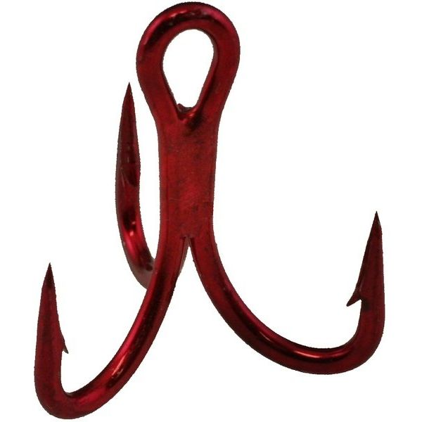 Daiichi D98Q 7X Treble Hooks - Bleeding Bait Red