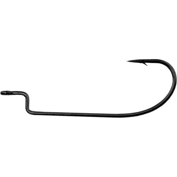 Daiichi D37Z Offset Worm Hooks - Black Nickel - 1/0 - 8pk