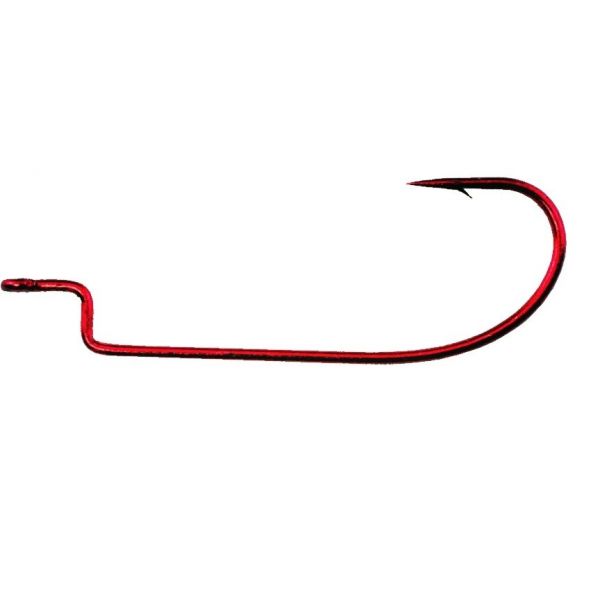 Daiichi D30Z Offset Worm Hooks - Bleeding Bait Red - 1/0 - 8pk