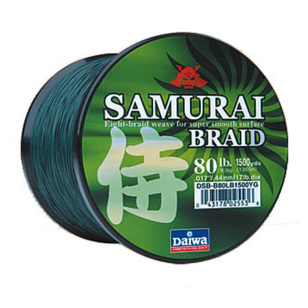 Daiwa DSB-B100LBG 1500yds 100lb Green Samurai Braid Line