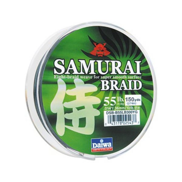 Daiwa DSB-B70LB150YG  Samurai Braided Line 150yds Green