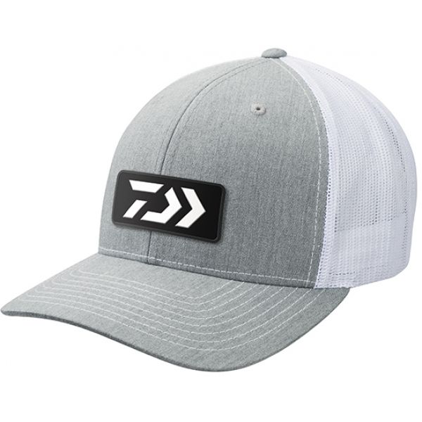 Daiwa D-Vec Embroidered Patch Trucker Hat - Grey/White