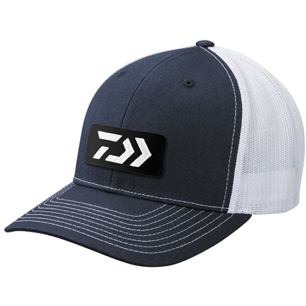 Daiwa D-Vec Embroidered Patch Trucker Hat - Navy/White