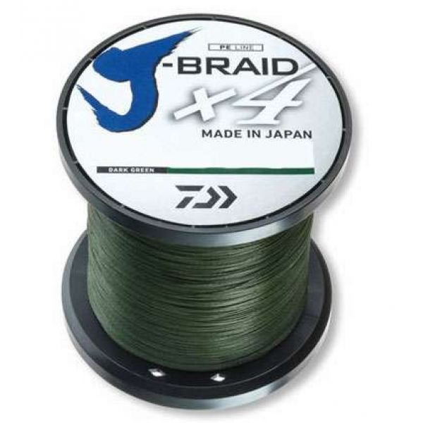 Daiwa J-Braid X4 Dark Green Line - 3000yds 65lb-80lb Test 65