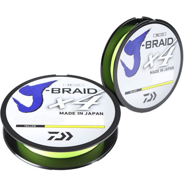 Daiwa J-Braid X4 Fluorescent Yellow Line - 150yds