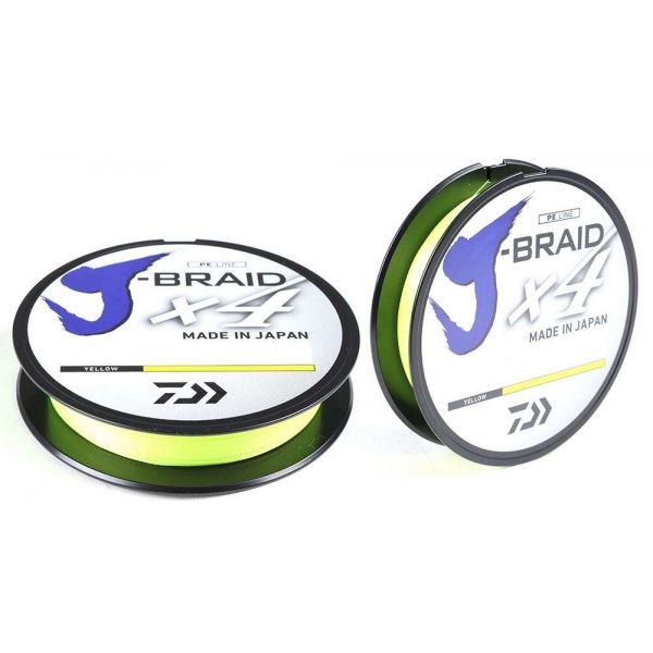 Daiwa J-Braid X4 Fluorescent Yellow Line - 300yds 6