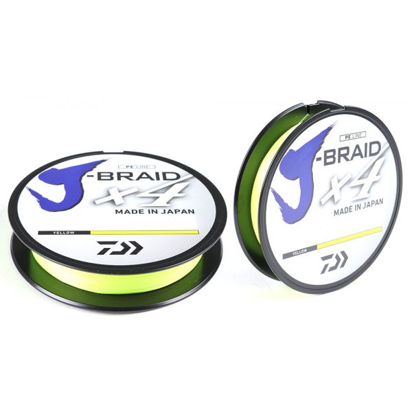 Daiwa J-Braid X4 Fluorescent Yellow Line - 300yds