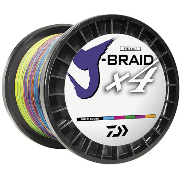 Daiwa J-Braid X4 Braided Line - Multi-Color - 10lb - 3300yd