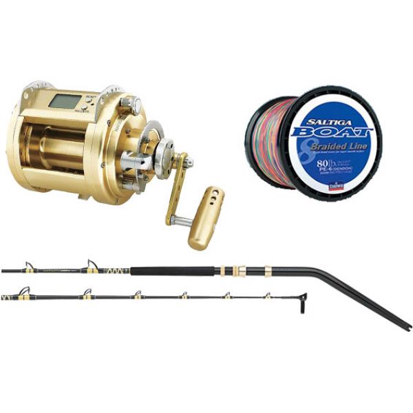 Daiwa Marine Power Swordfish & Deep Drop Combo w/ 70lb Saltiga Braid