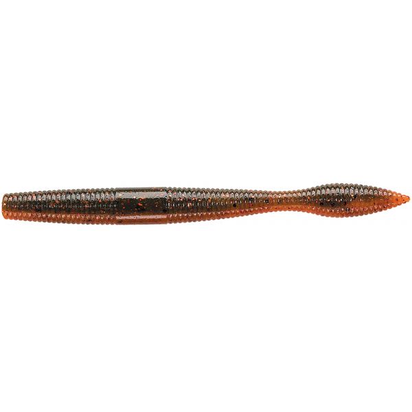 Daiwa Yamamoto Neko Fat Worm - 4in - Watermelon w/ Copper Orange Red