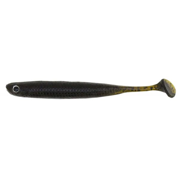 Damiki ANCVYSD-4 Anchovy Shad Soft Bait - 4in Green Pumpkin Black