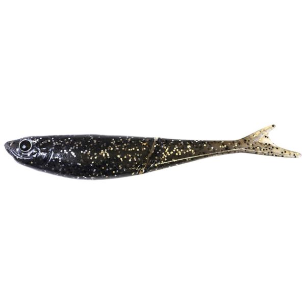 Damiki Gizzard Shad Soft Swimbait Smoke Black Silver