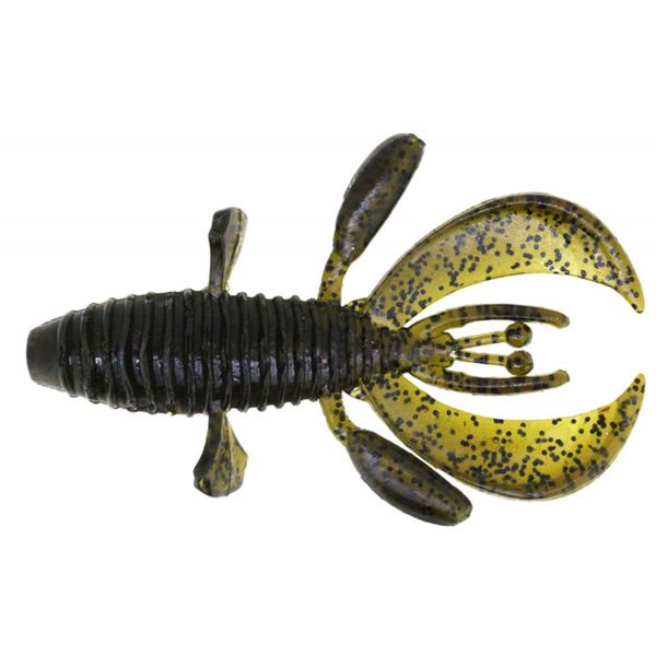 Damiki  Knock Out Soft Bait - 4in Green Pumpkin Black