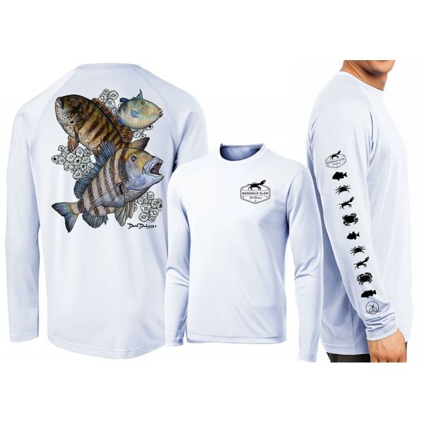 David Dunleavy Barnacle Slam Long Sleeve Shirt - Pearl Grey - 3X-Large