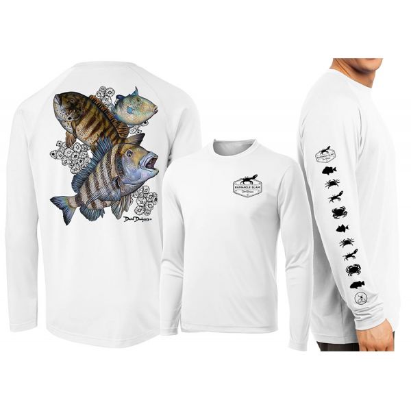 David Dunleavy Barnacle Slam Long Sleeve Shirt - White - 3X-Large