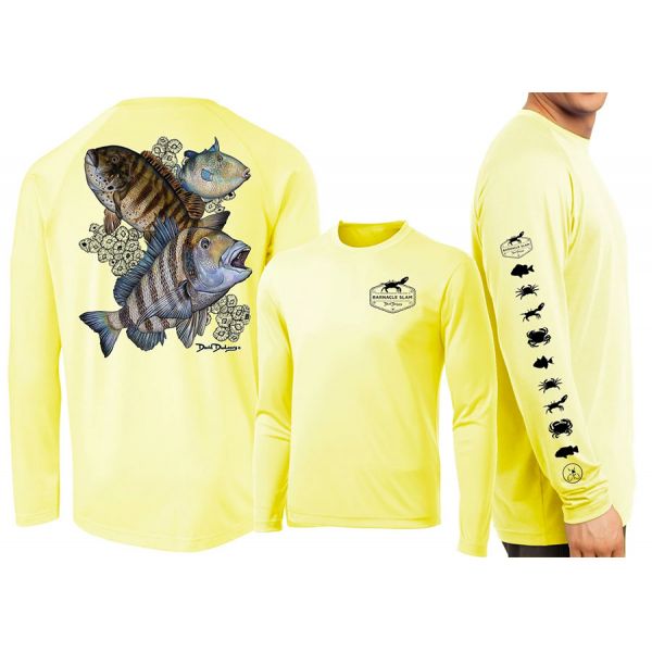 David Dunleavy Barnacle Slam Long Sleeve Shirt - Yellow - 3X-Large