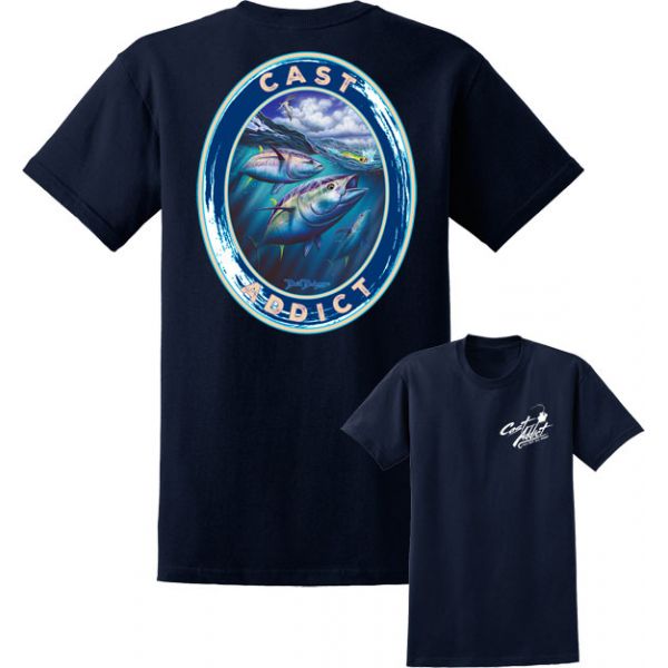 David Dunleavy Cast Addict Bluefin Tuna SS T-Shirt - Navy - 2XL