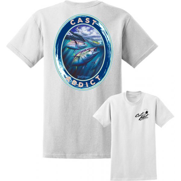 David Dunleavy Cast Addict Bluefin Tuna SS T-Shirt - White - 2XL