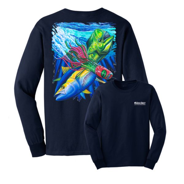 David Dunleavy DDL8049 TD Mahi, Tuna, Lure LS Shirt - Navy 2XL