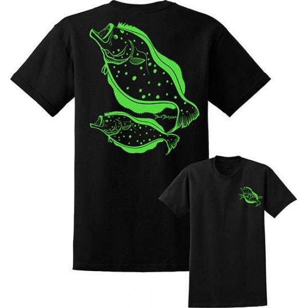 David Dunleavy DDM6078 Flounder Deco Tee Black - Size Medium