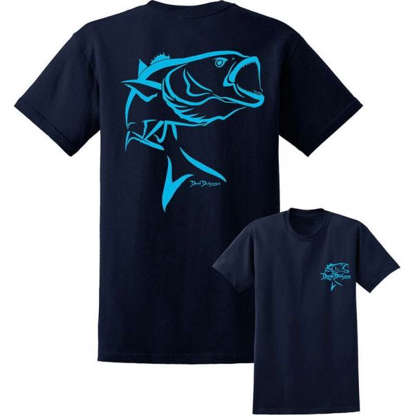 David Dunleavy DDM6099 Bluefish Deco Tee - Navy - Size Medium