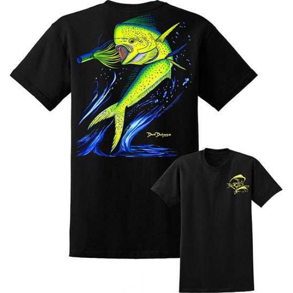 David Dunleavy DDM8004 Mahi Mahi Tee Black - Size Large